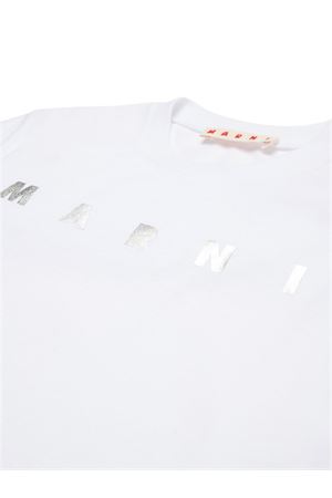 t-shirt in cotone bianco MARNI KIDS | M01317M00HZ0M100